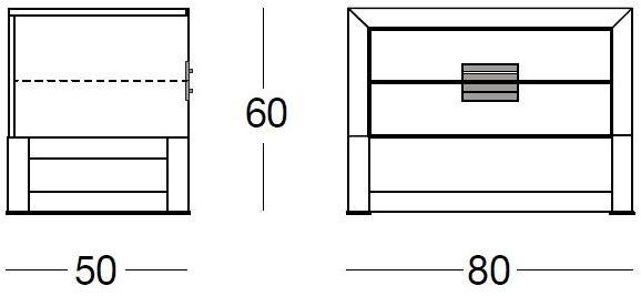 Longhi Прямоугольная прикроватная тумбочка из кожи с ящиками Loveluxe 2016 – vanity collection Y 841 - Вид №4