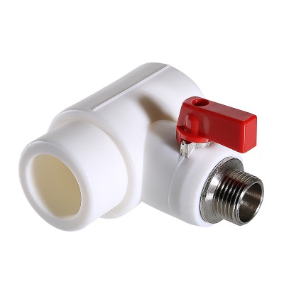 VTp.781.0.04004 Фитинг полипропиленовый – тройник коллекторный полипропиленовый с шаровым краном Valtec 40 мм х 1/2" 