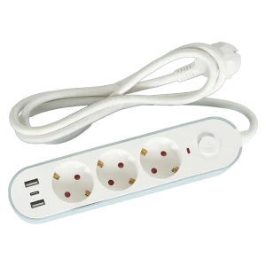 Удлинитель бытовой Skybeam 3 розетки 1.5 м белый 89376452