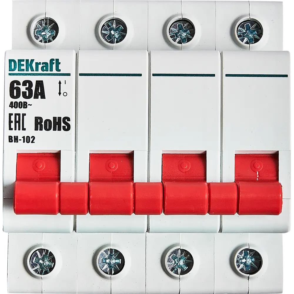 Автоматический выключатель DEKraft ВН-102 4P 63А для надежной защиты электросетей 88460957 STLM-1111353 - Вид №1