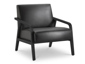 Кожаное кресло с подлокотниками