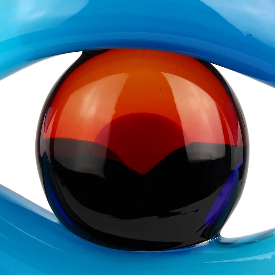 2035 ORIGINALMURANOGLASS Скульптура Третий глаз - взгляд - муранское стекло OMG 13 см  - Вид №1