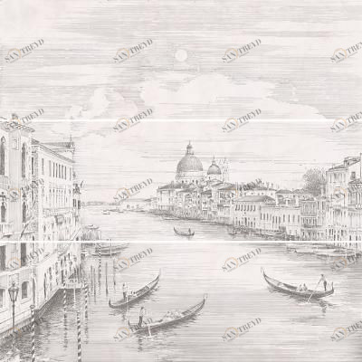 Город на воде Venice, 3 части 25х75, обрезной Kerama Marazzi sun-id-323149