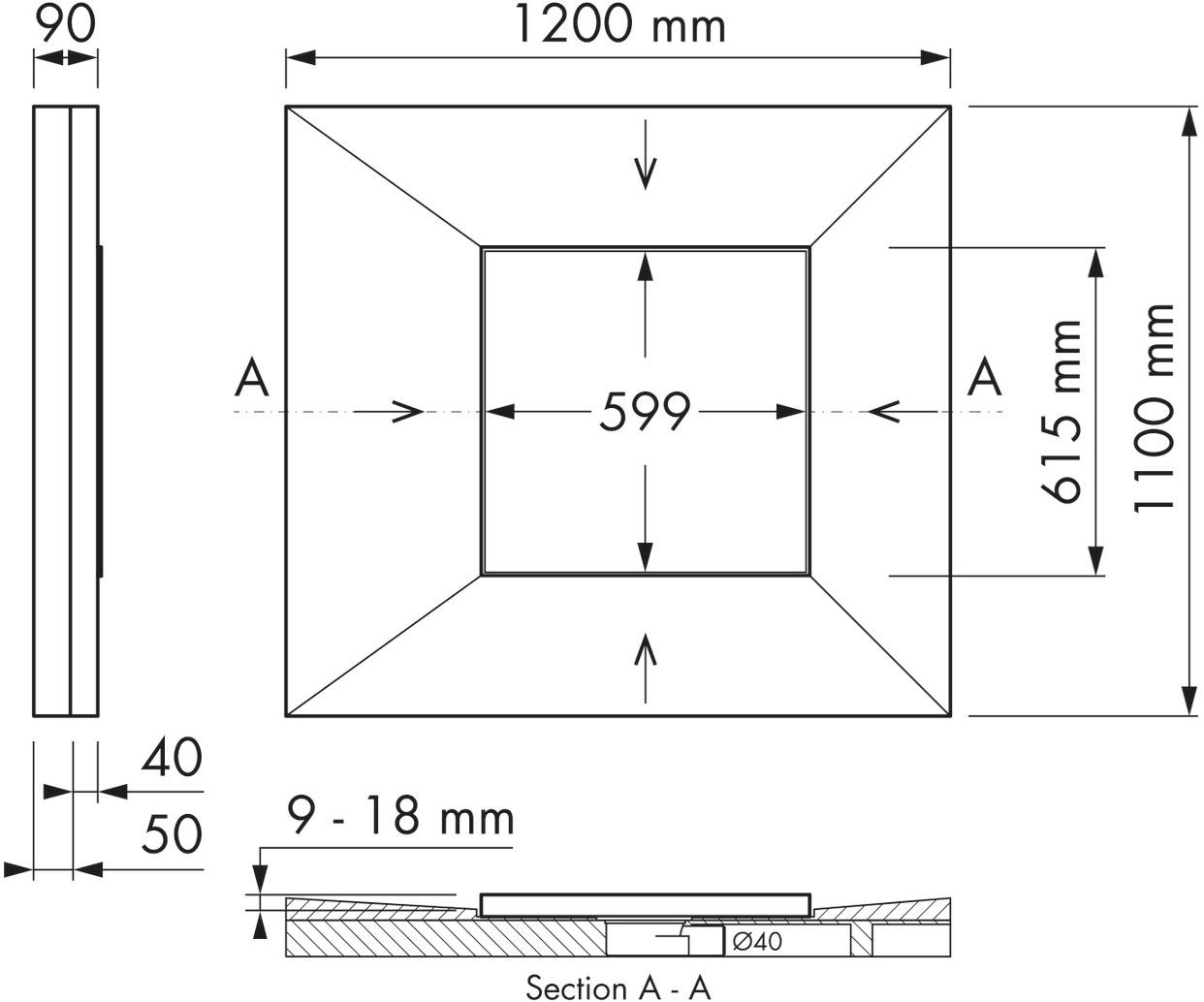 ESS Easy Drain Слив для душа Square sun-id-1371316 - Вид №7
