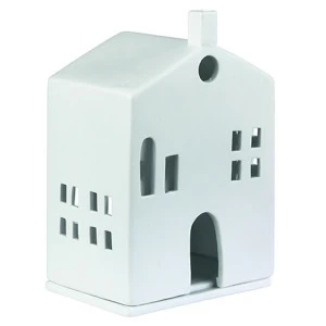 Подсвечник-домик фарфоровый белый Light house Round door LE-VILLAGE СОВРЕМЕННЫЙ 116373 Белый