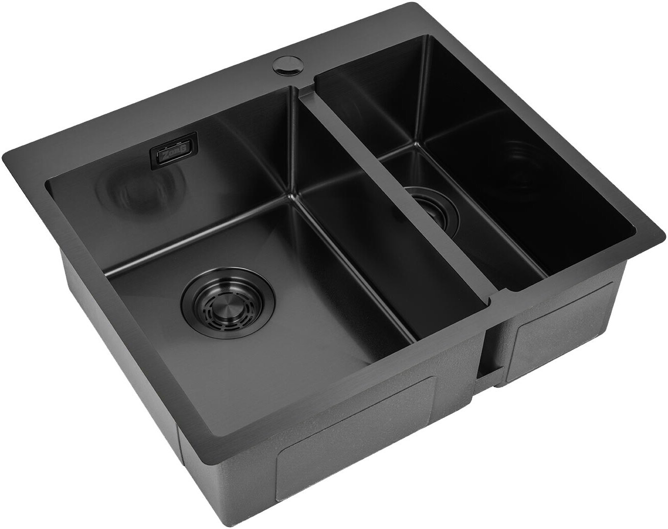 Мойка кухоная ZorG Light ZL R 590-2-510-L GRAFIT из нержавеющей стали, графит