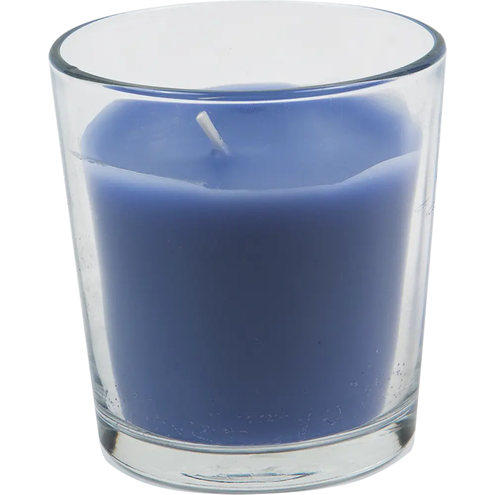 89369066 Свеча ароматизированная в стакане Лаванда фиолетовая 8.5 см STLM-0834691 Santreyd 