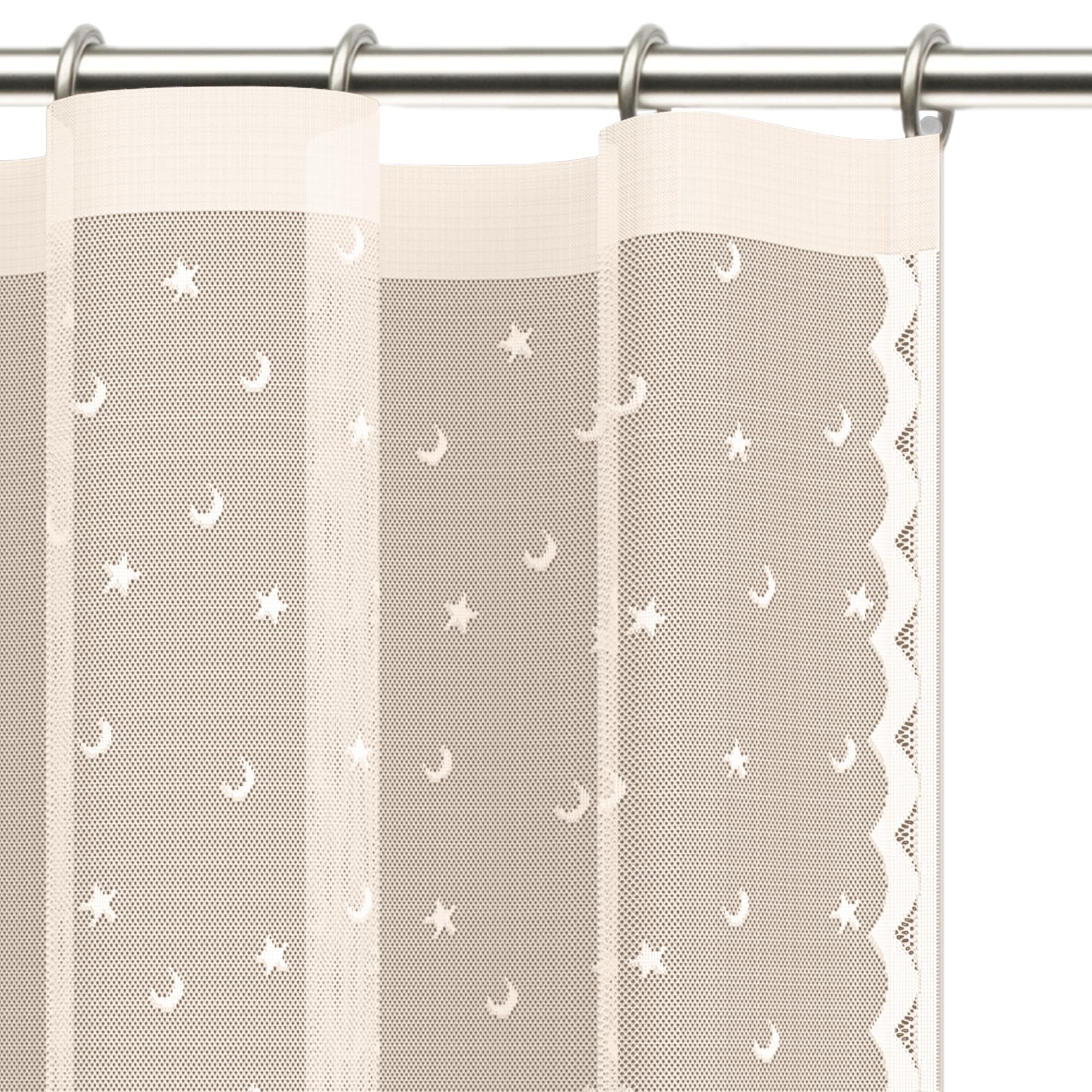 85276018 Тюль на ленте для кухни "Млечный путь" 245x165 см цвет экрю Santreyd  - Вид №4