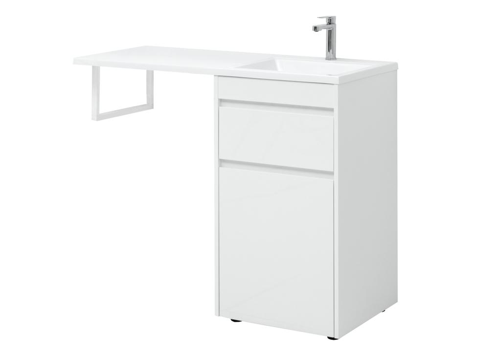 Тумба с раковиной Aquanet Токио 110 R белый (напольная, 1 ящик) 0023928900235498 - Вид №2