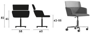 Capdell Поворотный офисный стул с подлокотниками Concord sun-id-1378632 - Вид №1