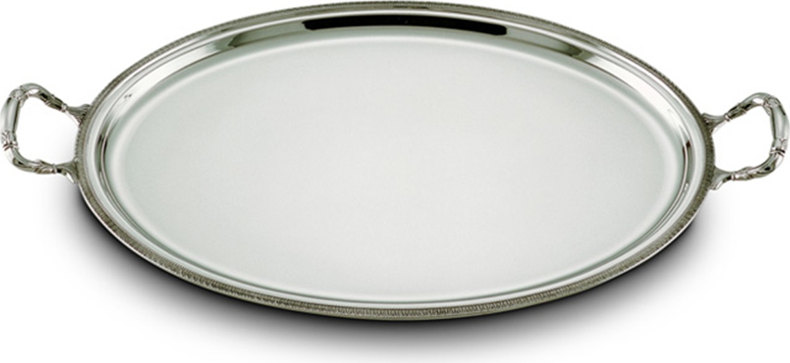84288 Schiavon Поднос овальный с ручкой 40см "Империал" (серебро 925пр) Серебро 925 