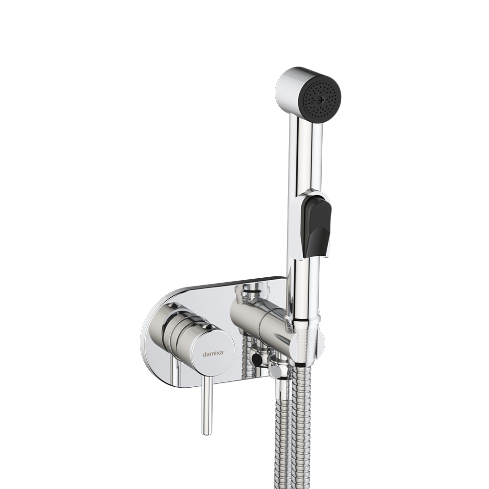 212000000 смеситель монтируемый в стену с гиг.душем Damixa Option