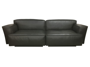 3-местный кожаный диван