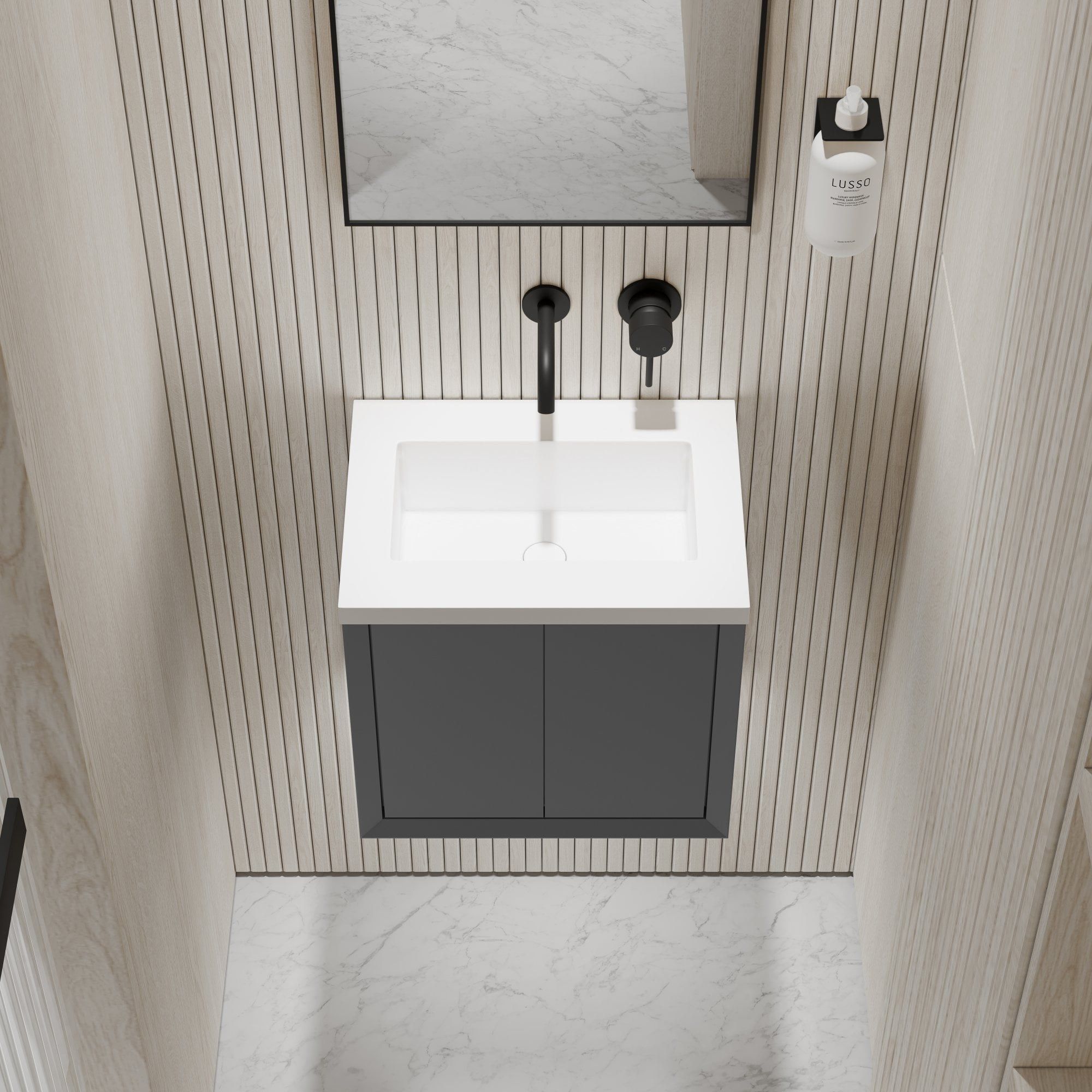 Одинарный умывальник из смолы со встроенным умывальником LUSSO Volini ARCH-00130849 - Вид №5