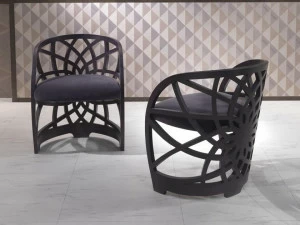 Carpanelli Мягкое кресло с подлокотниками Optical skin Se54