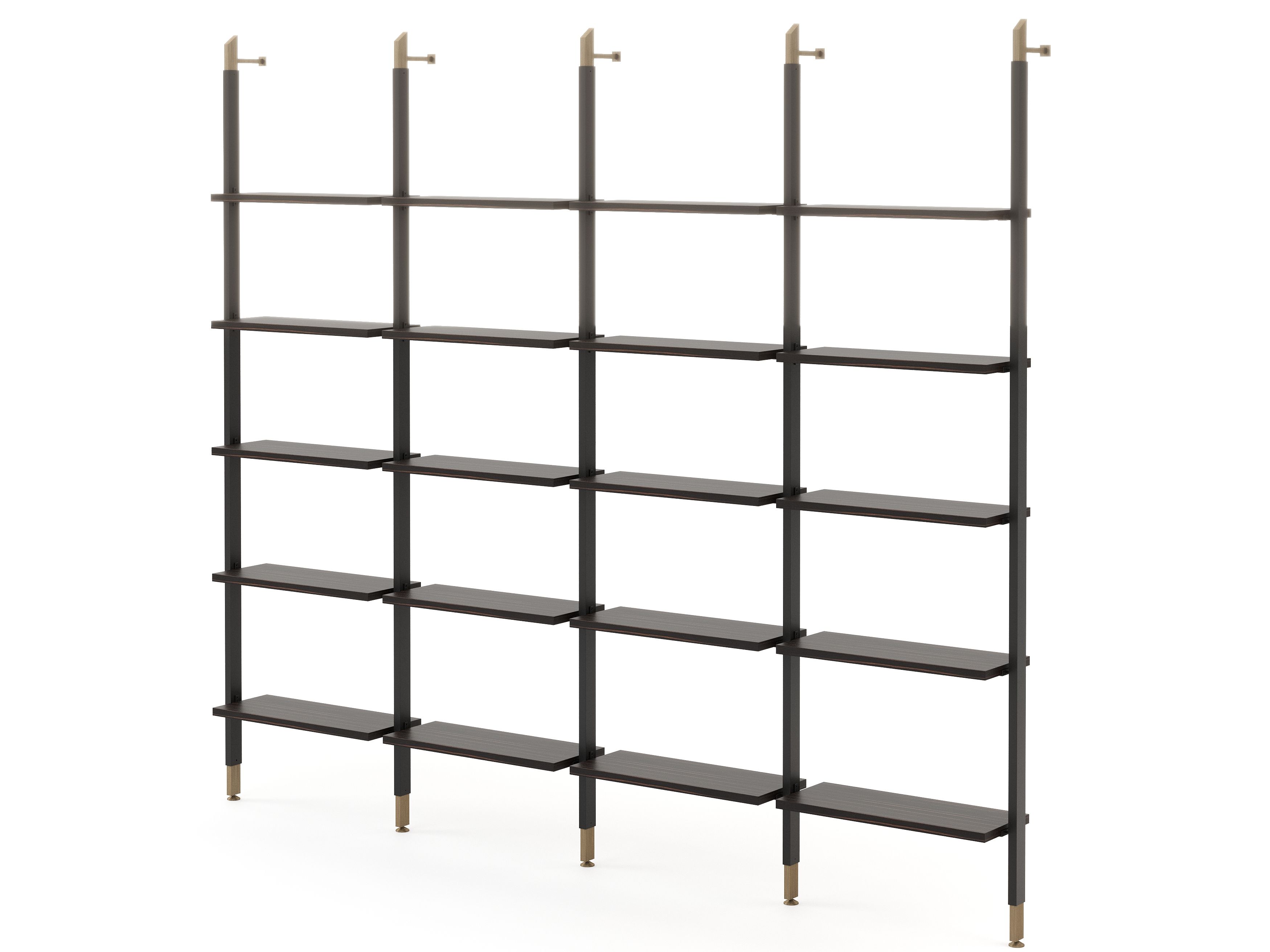 Настенный секционный книжный шкаф с подставкой для телевизора Stylish Club His &amp ARCH-00098298 - Вид №3