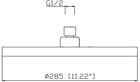 JEE-O Лейка для душа круглая из нержавеющей стали Slimline 800-6130 - Вид №1