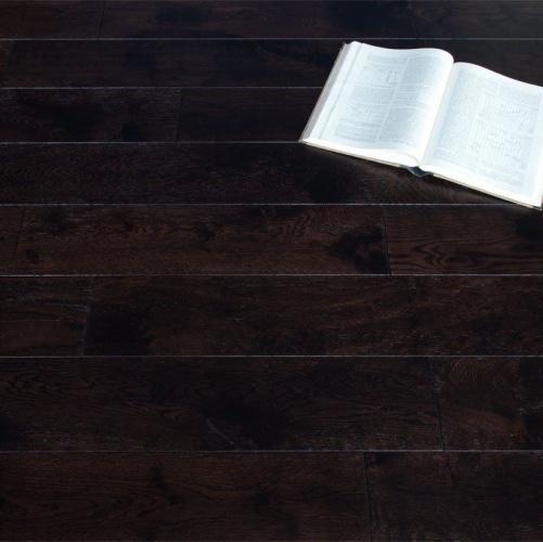 Массивная доска Magestik floor С покрытием Кофе Дуб с брашью (Текстурированная) 300-1800х125 мм MGK Magestic floor 2600300201 - Вид №6