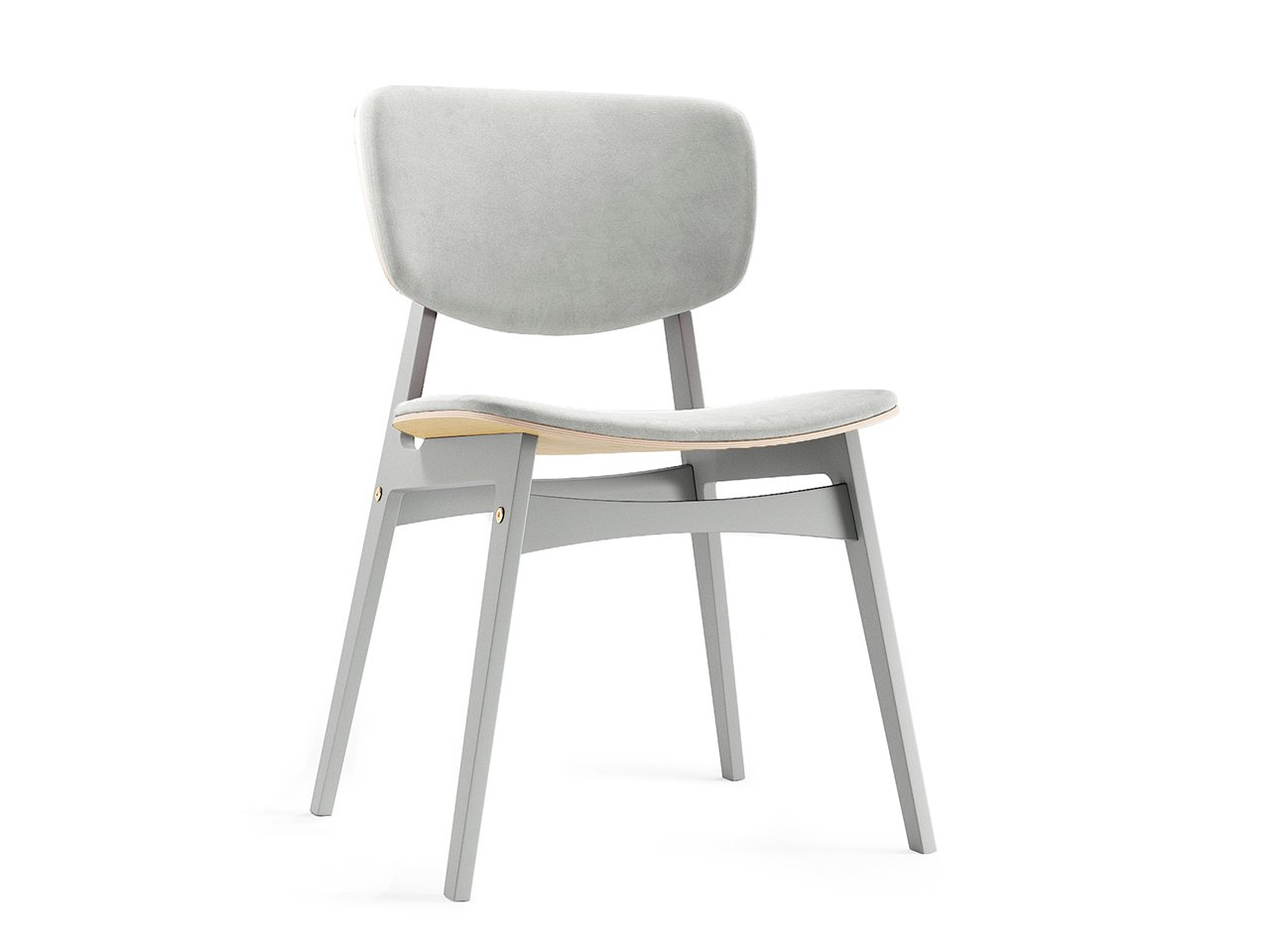 Мягкий стул SID Светлая берёза / Светло-Серый / Ткань категория 2, арт. 004 THE IDEA  210636 Серый  - Вид №1