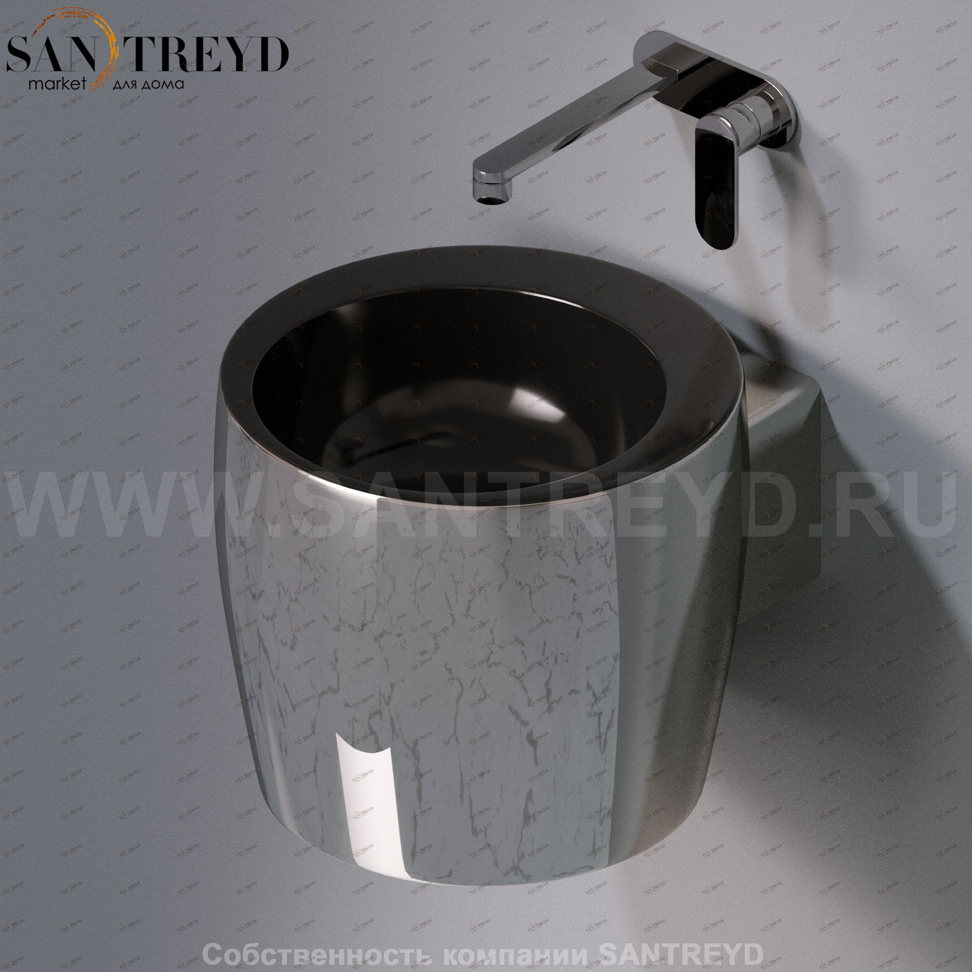 L102T0R0V1.253 Подвесная раковина настенная круглая A. e T. Italia SPOT AeT ITALIA TOTEM