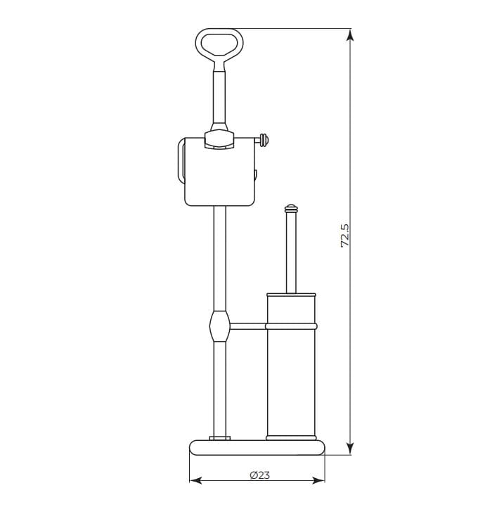 Латунная туалетная щетка / держатель для туалетной щетки Gaia Mobili MTPT2106 / MTPT2106C ARCH-00020342