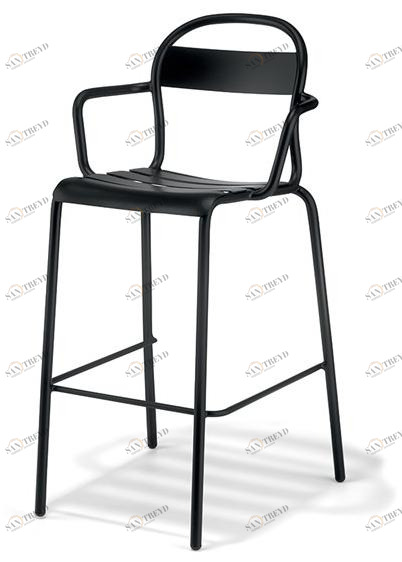 COLOS Высокий штабелируемый табурет из листового металла с подлокотниками Stecca sun-id-1381347