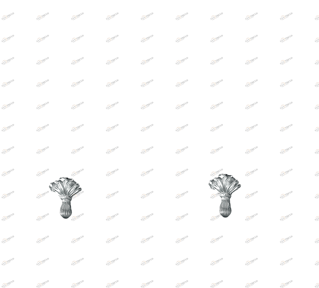 Gentry Home Bexley Cast iron bathtubs with feet Цветочный хром GH102878 