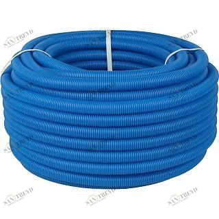 Гофра ПНД, синяя, d=25 мм для труб d=16-20 мм, STOUT бухта 50 м SPG0001502520