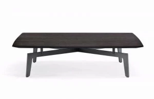 Poliform Низкий прямоугольный журнальный столик из мдф Tribeca