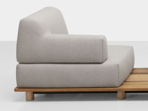 Угловое садовое кресло из ткани