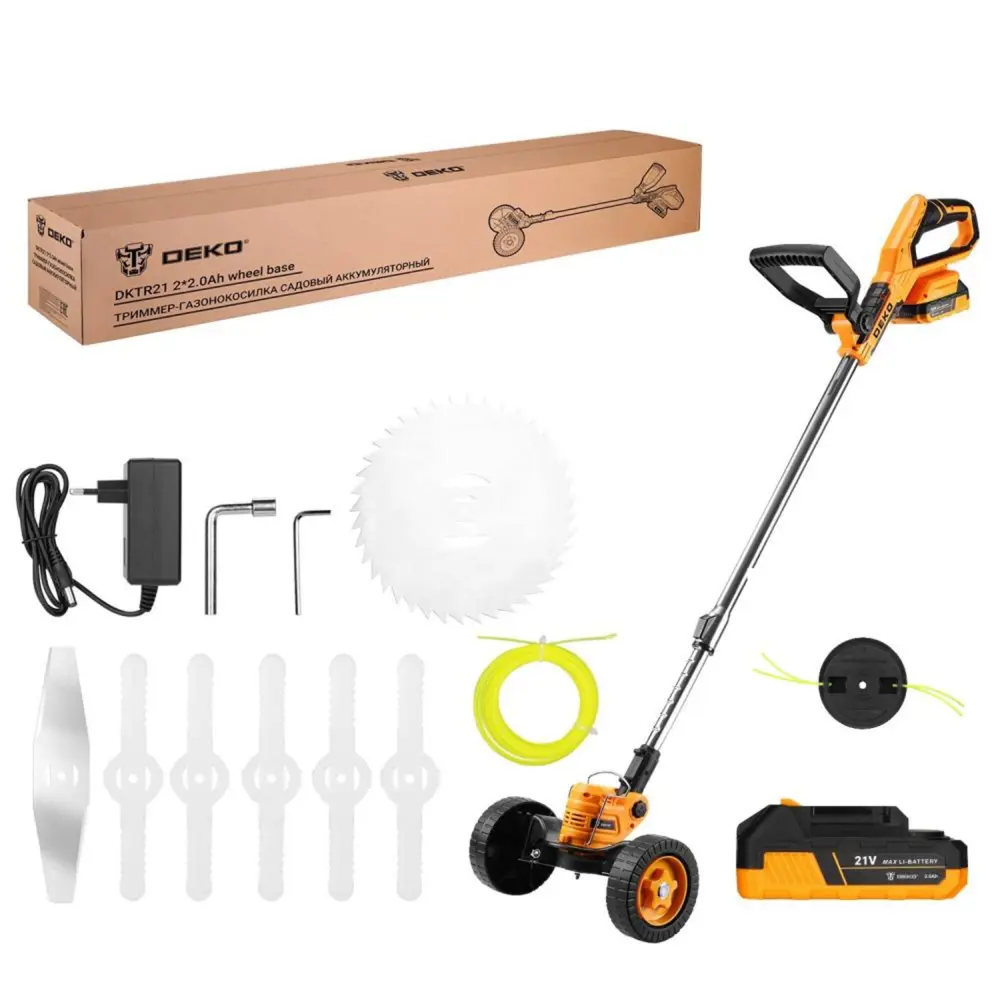 Аккумуляторный триммер DEKO DKTR21 для идеального газона 89363008 STLM-0958321 - Вид №1
