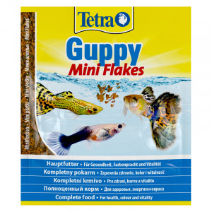 ПР0013986 Корм для рыб Guppy для гуппи,пецилий,меченосцев и живород.пицилиевых,в хлоп. 12г(пакетик) TETRA