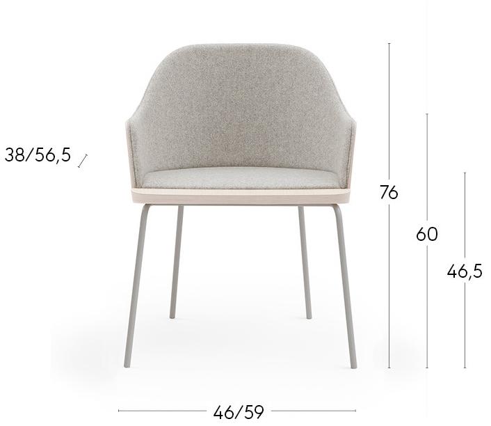 Billiani Стул из ткани с подлокотниками Fitt classic 031 - Вид №1