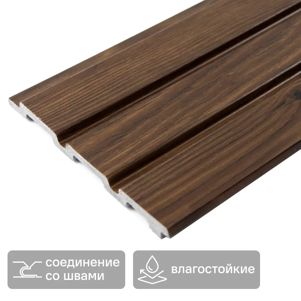 Стеновая панель ПВХ махагон 2700x120x10 мм 3.24 м² 89454199 STLM-2196151 Santreyd 