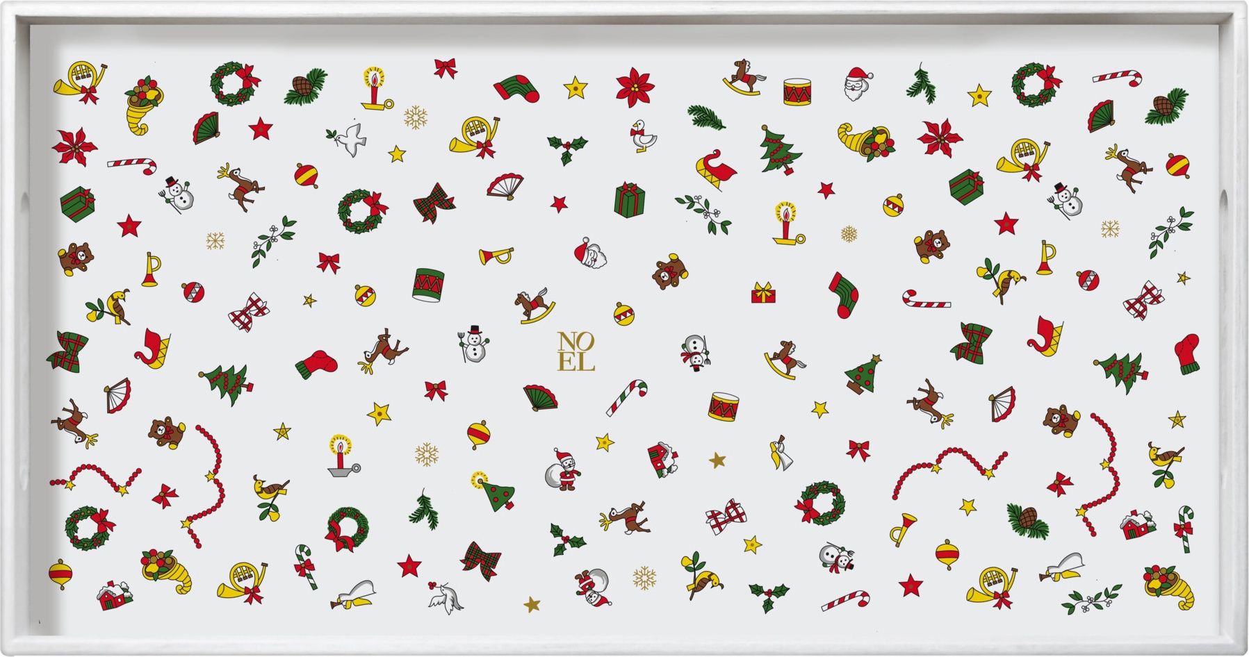 10668237 Taitu Поднос-панно с ручками Taitu "Новый год" 40х20см Дерево 