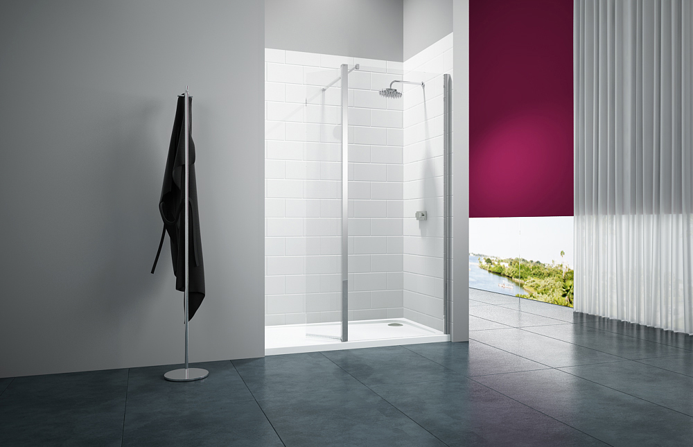 Душевая перегородка MS8SW241 Merlyn 8 Series Хромированный - Вид №1