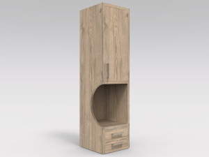 Меламинированный шкаф с одной дверью для отеля