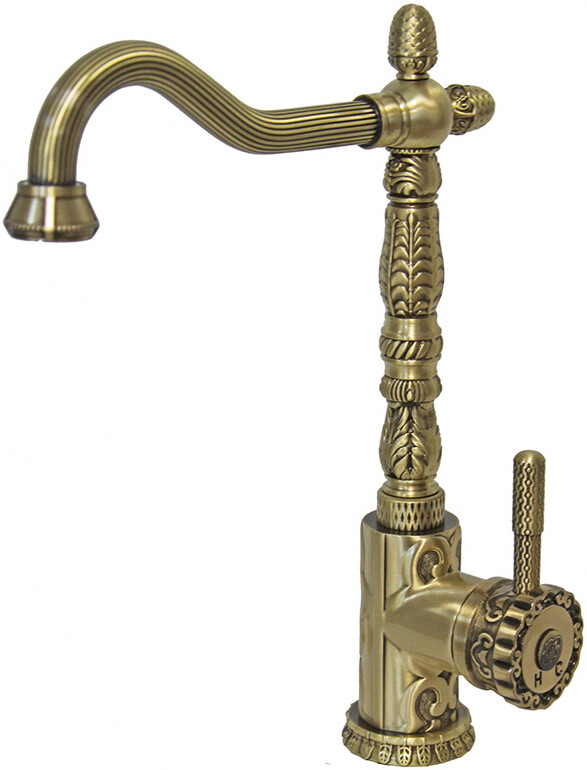 Смеситель ZorG Antic A 117K-BR для кухонной мойки, бронза