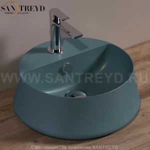 SH03NAVYMATT Накладная раковина на столешницу  круглая Simas Sharp