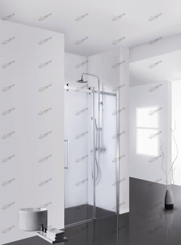 Душевая дверь в нишу, одна раздвижная дверь WAVE BD120.4102S bravat