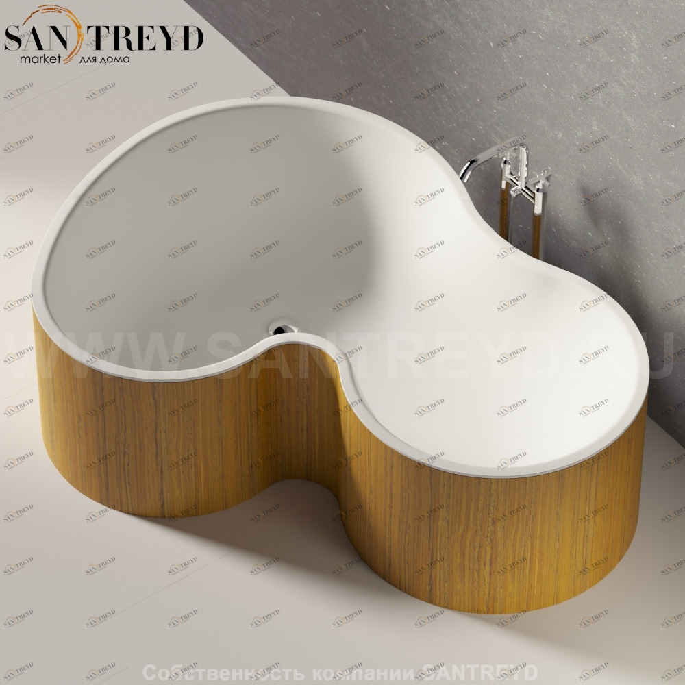 Ванна свободностоящая DR тик Agape AVAS1089ZPT0