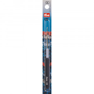 175317 Для вязания Крючок IMRA для тонкой пряжи сталь d 1.75 мм в блистере с цв. пласт. ручкой и колпачком PRYM