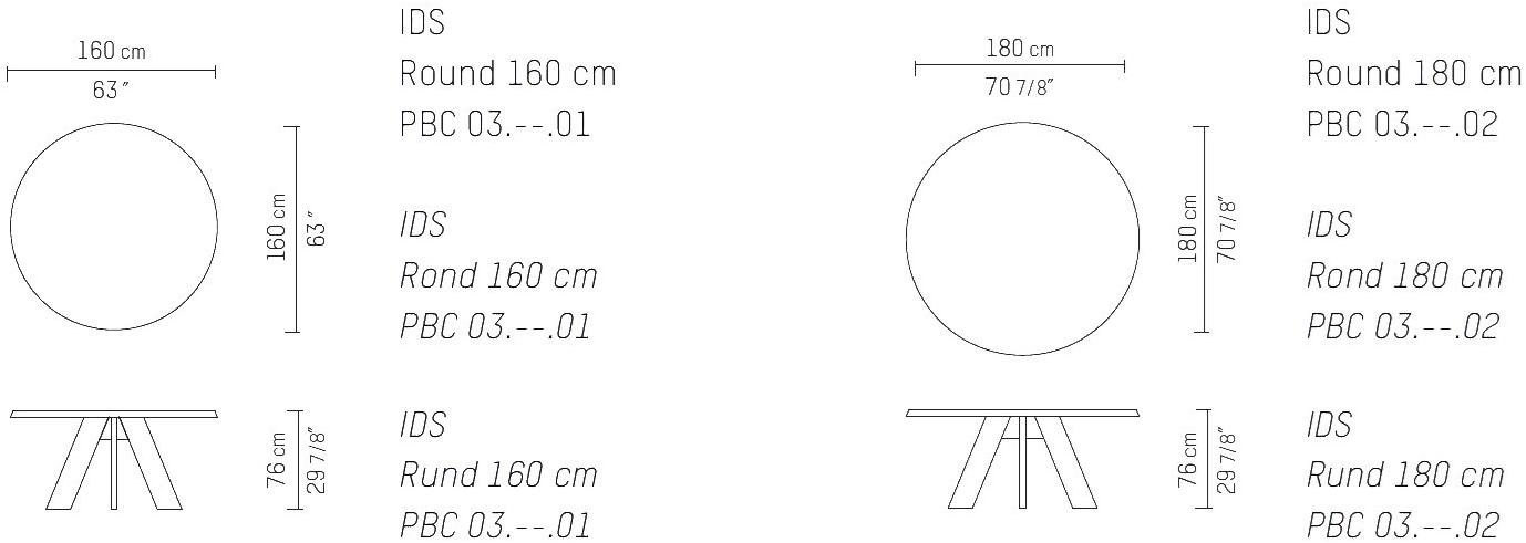Piet Boon Круглый обеденный стол из дерева  Pbc 03.01/02  - Вид №1