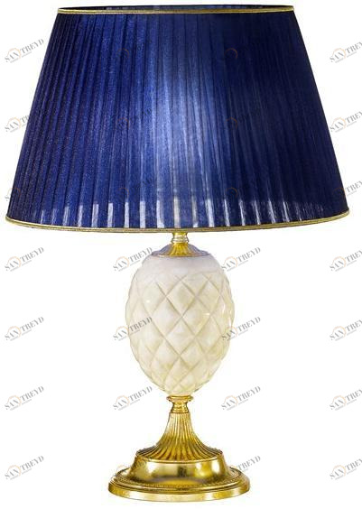 Possoni Illuminazione Настольная лампа из чистого золота сатин с алебастром  7004/l 