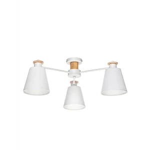 Люстра потолочная Lamplandia Textile L1495, 3 лампы, 12 м², цвет белый/серый