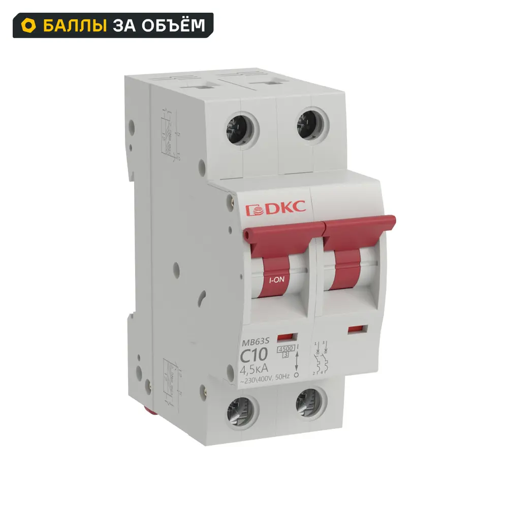 Автоматический выключатель DKC Yon 2P C10 А 4.5 кА STLM-2161810