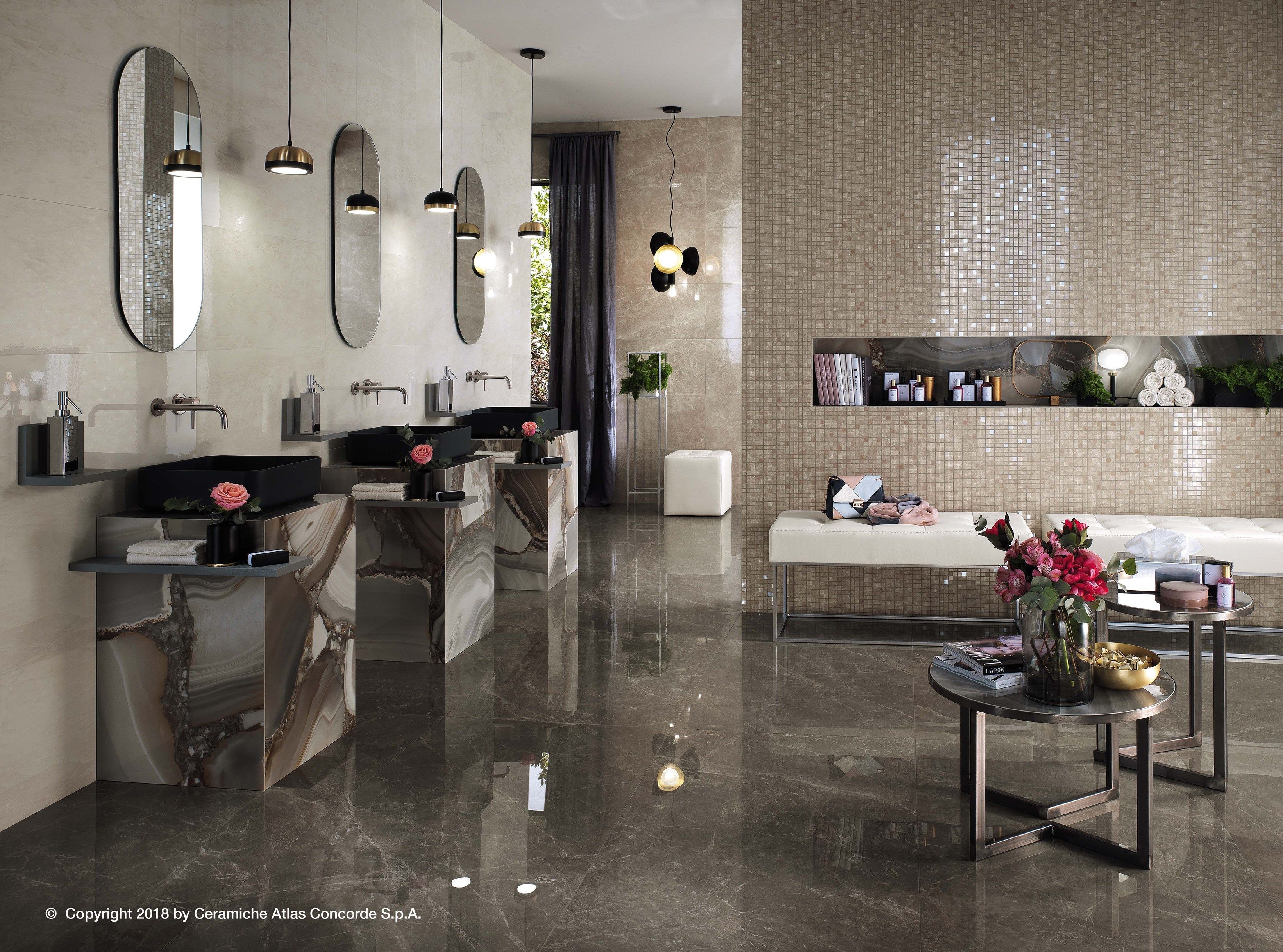 Белое керамическое покрытие с эффектом мрамора Atlas Concorde Marvel Edge ARCH-00064701 - Вид №10