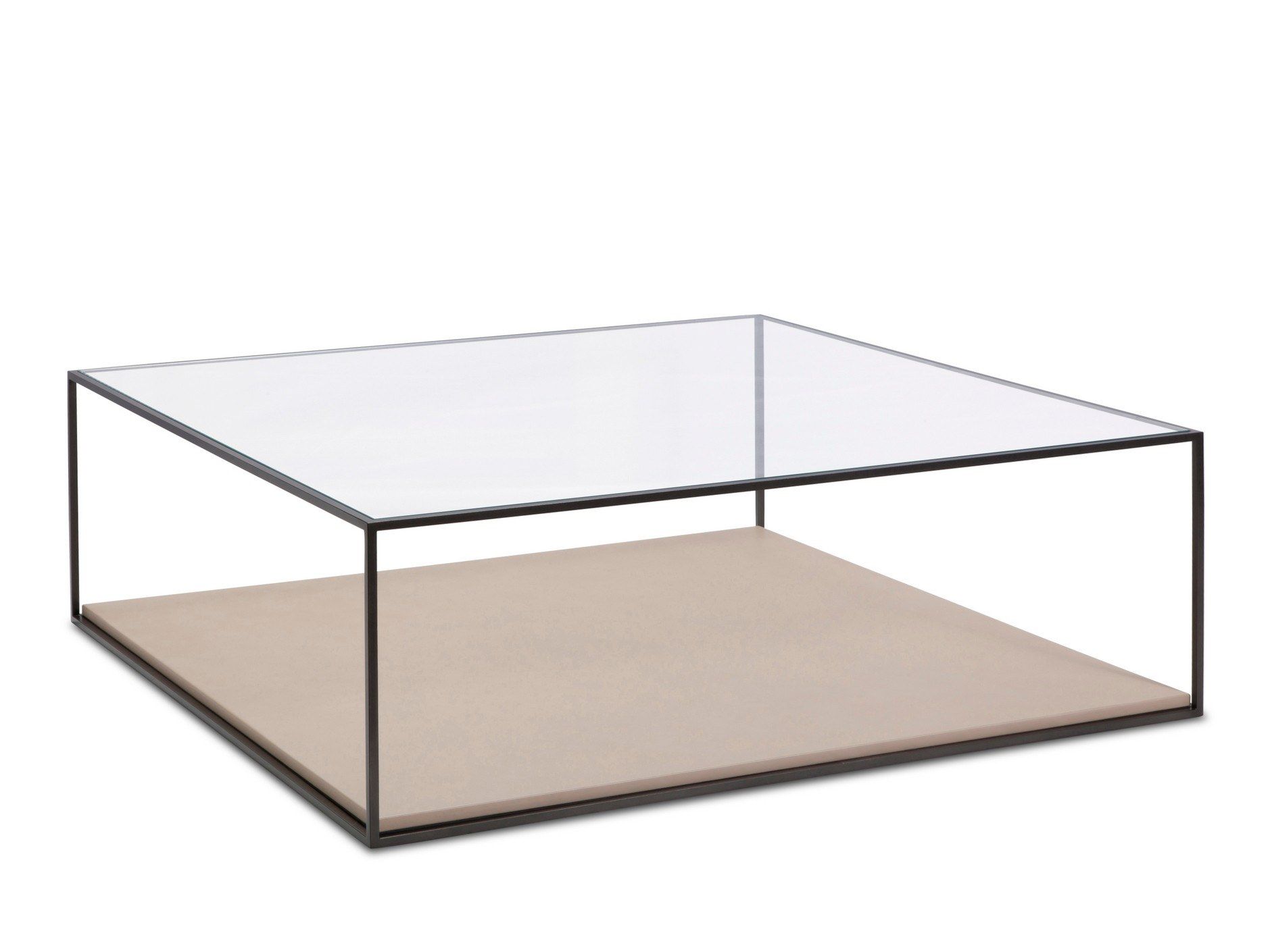 Кожаный низкий квадратный журнальный столик с журнальной стойкой Duvivier Canapés Karusa ARCH-00043518 - Вид №5