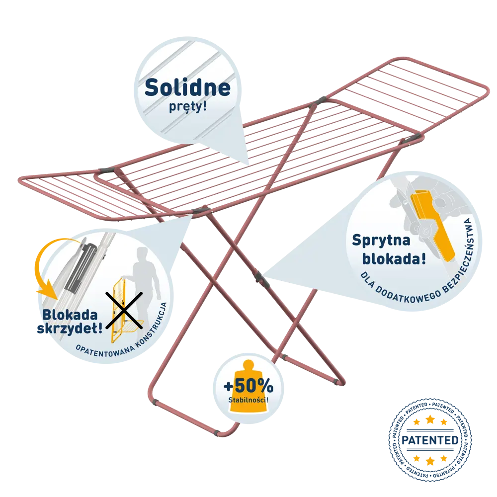 Сушилка для белья напольная Rorets Sussi Rose 18 м RÖRETS STLM-2096938 - Вид №6