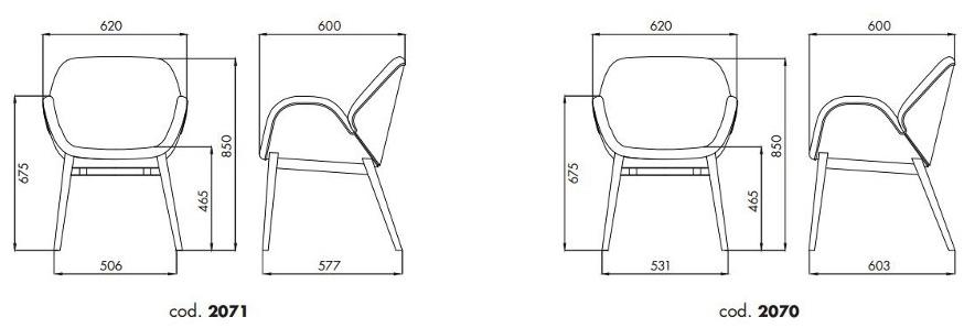 ALMA DESIGN Кресло из ткани с подлокотниками Lips 2071 - Вид №4